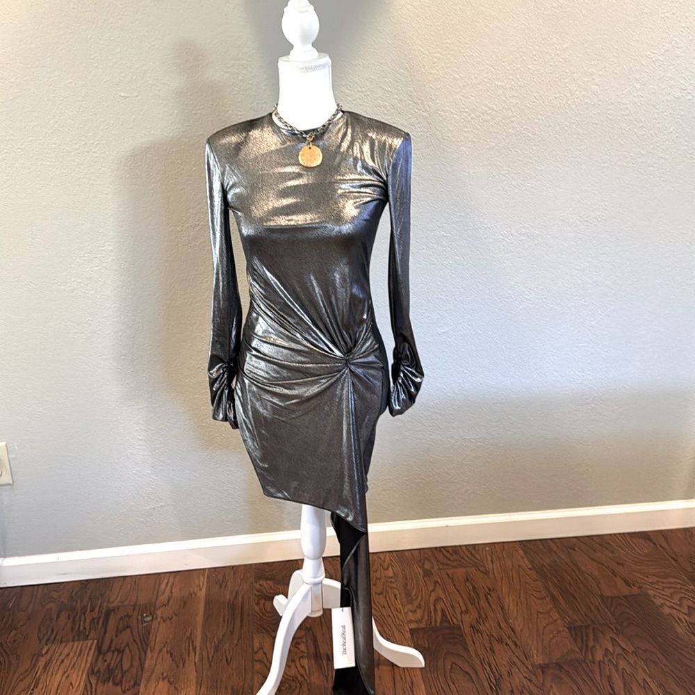XS Ronny Kobo Metallic Dress